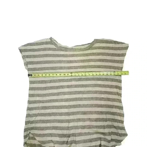 Free People Beach Striped Tops Tee shirt Swim Cover size Large - Picture 3 of 7